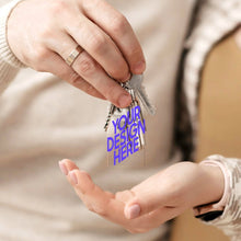 Charger l&#39;image dans la galerie, Porte-clés en acrylique transparent de 3 mm d&#39;épaisseur impression recto-verso personnalisée avec prénom motif texte
