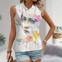 Charger l&#39;image dans la galerie, Polo Femme Sans Manches Personnalisé | Golf &amp; Tennis | Tissu Respirant
