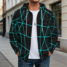 Charger l'image dans la galerie, Long Sleeved Hooded Shirt Jacket Line Curve
