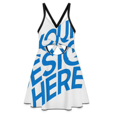 Charger l'image dans la galerie, Col en V dos à nouer, dos ouvert Maillot de bain Bikini 1 pièce pour femme SDS513 personnalisé avec photo texte prénom (conception une image)
