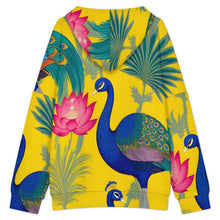 Charger l'image dans la galerie, Hooded Long-sleeved Sweater Peacock, Lotus
