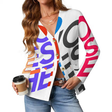 Charger l'image dans la galerie, Cardigan / Gilet fin pour femme SDS2526 personnalisé avec photo texte prénom (conception multi-images)
