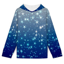 Charger l'image dans la galerie, Raglan Sleeve Hoodie Stars, Blue, Gradients
