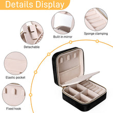 Charger l'image dans la galerie, Coffret à Bijoux Carré en Velours avec Miroir Personnalisable
