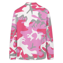 Charger l'image dans la galerie, Standing Collar Long-sleeved Pullover Pink Camouflage
