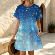 Charger l'image dans la galerie, Short-sleeved Dress Christmas Tree, Starlight, Stars, Winter
