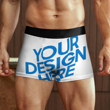 Charger l&#39;image dans la galerie, Sous-vêtements pour hommes NS6005002 Boxer taille haute avec large ceinture élastique personnalisé avec photo texte prénom (conception une image)
