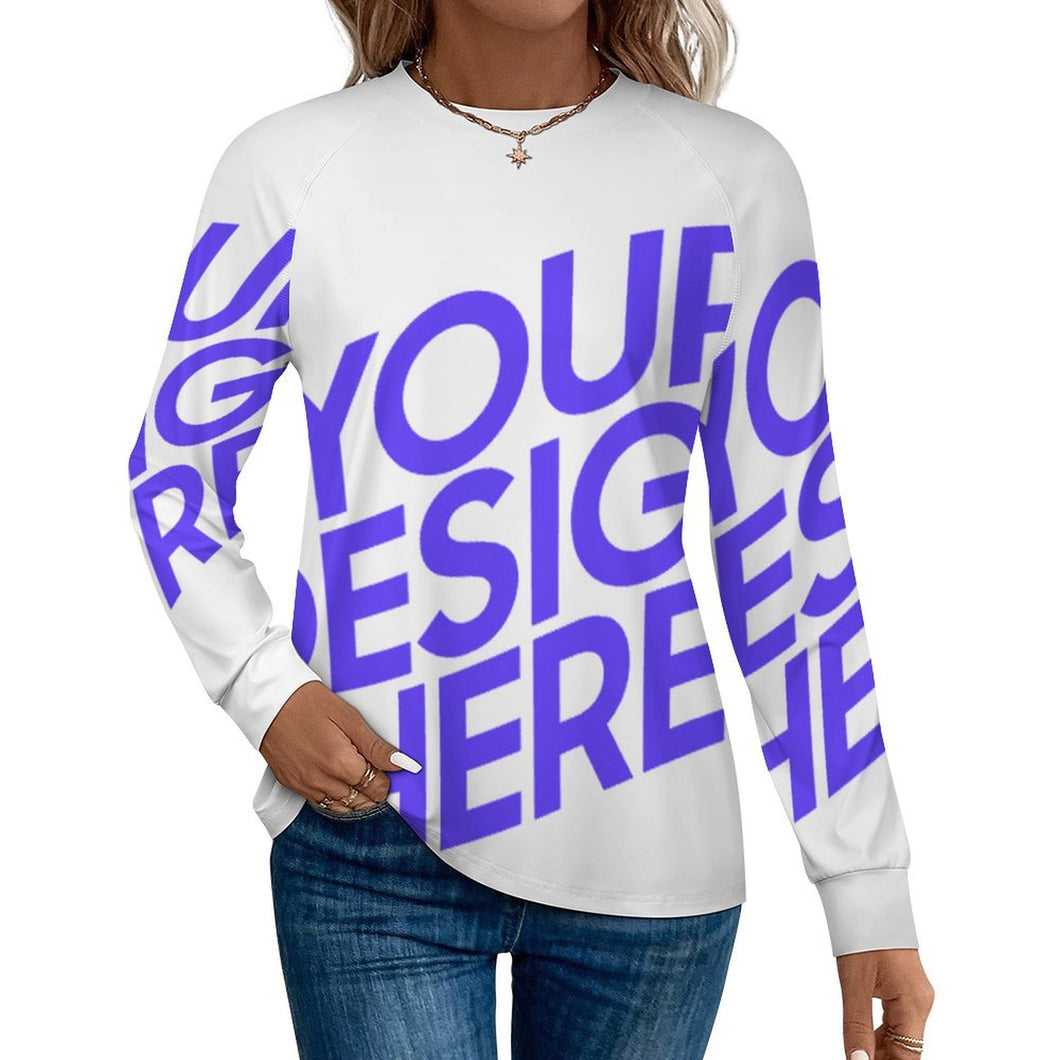 T-shirt à manches longues femme à séchage rapide MWL697 personnalisée avec prénom motif texte
