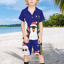 Charger l&#39;image dans la galerie, Ensemble Plage Enfant Personnalisable | Chemise &amp; Short Assortis
