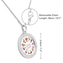 Charger l'image dans la galerie, Collier Photo Personnalisé Strass Iced-Out | Pendentif Cristal Rond
