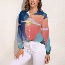 Charger l&#39;image dans la galerie, Chemise Rétro Femme Personnalisable | Blouse Fluide Manches Longues
