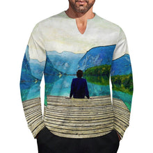 Charger l'image dans la galerie, T-shirt Homme Technique Personnalisé | Col V Manches Longues Fraîcheur
