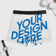 Charger l&#39;image dans la galerie, Sous-vêtements pour hommes NS6005002 Boxer taille haute avec large ceinture élastique personnalisé avec photo texte prénom (conception une image)
