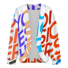 Charger l&#39;image dans la galerie, Cardigan femme à larges épaules tombantes et manches longues LM561 personnalisée avec prénom motif texte (conception multi-images)
