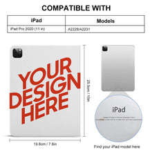 Charger l&#39;image dans la galerie, Étui iPad version livre de haute qualité pour iPad Pro Air 2021 2020 avec fente pour stylo personnalisée avec prénom motif texte (conception multi-images)
