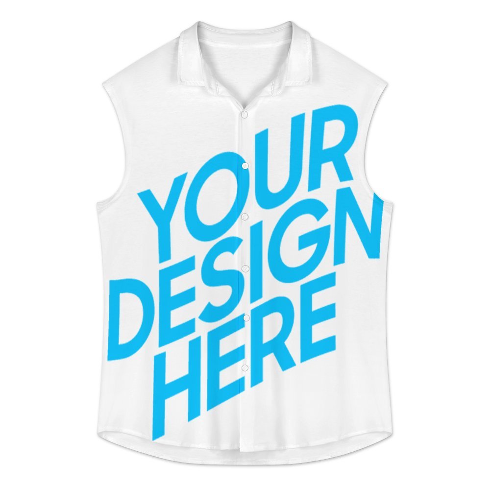 Chemise sans manches pour homme LTDCS22 personnalisé avec photo texte prénom