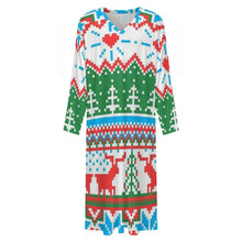 Charger l'image dans la galerie, Robe Longue Style Oriental Personnalisable | Col V Manches Longues

