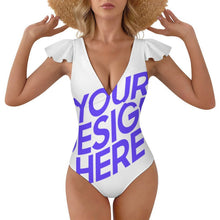 Charger l'image dans la galerie, Maillot de bain 1 pièce pour femme 294340 Personnalisé à Volants avec photo logo motif texte (conception une image)
