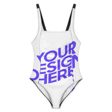 Charger l'image dans la galerie, Maillot de bain 1 pièce pour femme à col carré SDS505 personnalisé avec photo texte prénom (conception une image)
