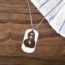 Charger l'image dans la galerie, Collier Plaque Militaire Personnalisable | Pendentif Photo en Acier
