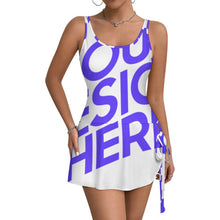 Charger l&#39;image dans la galerie, Jupe courte caraco LM466 pour femme personnalisée avec prénom motif texte
