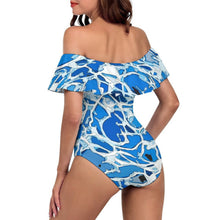 Charger l'image dans la galerie, Maillot de Bain Une Pièce Épaules Dénudées avec Volant Personnalisable
