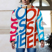 Charger l&#39;image dans la galerie, Veste matelassée en coton pour femme avec fermeture éclair MWL516 personnalisée avec prénom motif texte (conception multi-images)
