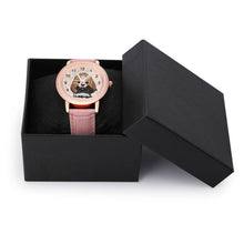 Charger l'image dans la galerie, Montre Femme Personnalisable Cuir Rose | Cadran Photo Sur-Mesure
