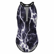 Charger l&#39;image dans la galerie, 2024 NOUVEAU maillot de bain une pièce pour femme SDS2001 en maille unie patchwork maillot de bain moulant féminin personnalisé avec photo texte prénom (conception une image)
