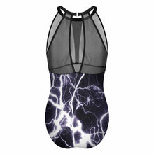 Charger l&#39;image dans la galerie, 2024 NOUVEAU maillot de bain une pièce pour femme SDS2001 en maille unie patchwork maillot de bain moulant féminin personnalisé avec photo texte prénom (conception une image)
