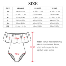 Charger l'image dans la galerie, Maillot de bain 1 pièce pour femme à volants et OFF SHOULDER 294328 personnalisé avec photo texte prénom (conception une image)
