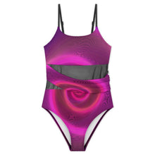 Charger l'image dans la galerie, Maillot de Bain 1 Pièce Femme Personnalisé Col Carré et Maille
