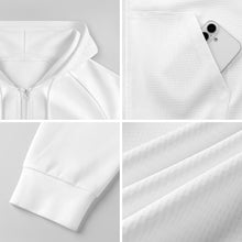 Charger l'image dans la galerie, Veste à capuche zippée en maille gaufrée pour femme
