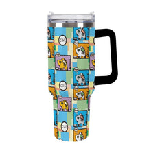 Charger l'image dans la galerie, Grand Mug Isotherme de Voyage Personnalisé avec Poignée et Paille

