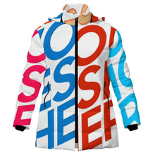 Charger l&#39;image dans la galerie, Veste matelassée en coton pour femme avec fermeture éclair MWL516 personnalisée avec prénom motif texte (conception multi-images)
