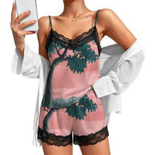 Charger l'image dans la galerie, Ensemble Pyjama Femme Caraco et Short avec Dentelle Personnalisable
