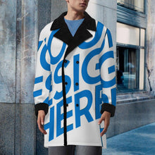 Charger l&#39;image dans la galerie, Trench-coat croisé pour homme avec col tailleur MWL510 personnalisée avec prénom motif texte
