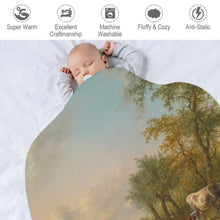 Charger l&#39;image dans la galerie, Couverture Enfant Personnalisée | Plaid Rond &amp; Doux avec Photo
