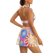 Charger l'image dans la galerie, Ensemble maillot de bain deux pièces mini-jupe fendue femme 308977 personnalisé avec photo texte motif (conception une image)
