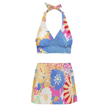 Charger l'image dans la galerie, Ensemble maillot de bain deux pièces mini-jupe fendue femme 308977 personnalisé avec photo texte motif (conception une image)
