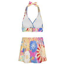Charger l'image dans la galerie, Ensemble maillot de bain deux pièces mini-jupe fendue femme 308977 personnalisé avec photo texte motif (conception une image)

