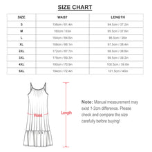 Charger l&#39;image dans la galerie, Robe jupe ample à bretelles spaghetti réglables KQ pour femme personnalisée avec prénom motif texte (conception multi-images)
