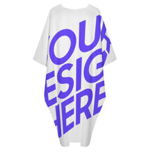 Charger l&#39;image dans la galerie, Robe Femme Grande Taille C13Q personnalisé avec photo texte prénom (Modèle Simple)
