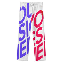Charger l&#39;image dans la galerie, Pantalon de pyjama ample en peluche pour homme LM071 personnalisée avec prénom motif texte (conception multi-images)
