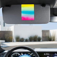 Charger l'image dans la galerie, Car Sun Visor Clip Yellow &amp; Blue &amp; Pink Watercolor Style 10x8cm
