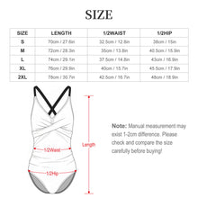 Charger l'image dans la galerie, Maillot de Bain Une Pièce Femme Décolleté Croisé Dos Nu à Lacets Personnalisable
