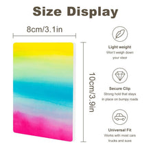Charger l'image dans la galerie, Car Sun Visor Clip Yellow &amp; Blue &amp; Pink Watercolor Style 10x8cm
