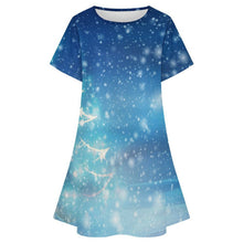 Charger l'image dans la galerie, Short-sleeved Dress Christmas Tree, Starlight, Stars, Winter
