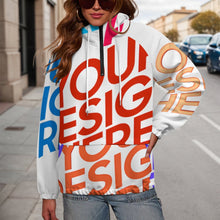 Charger l&#39;image dans la galerie, Sweat à capuche double épaisseur pour femme avec poches (avec doublure) MWL683 personnalisée avec prénom motif texte (conception multi-images)
