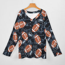 Charger l'image dans la galerie, Haut Manches Longues Col V Double | Oversize &amp; Anti-Froissage (S-5XL)
